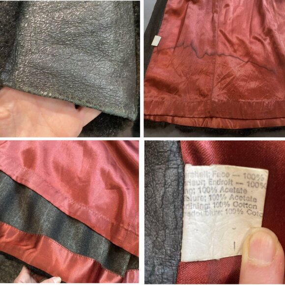 Luxurious Black Faux Fur Coat Retro Style Size Medium Winter Coat - Picture 14 of 15